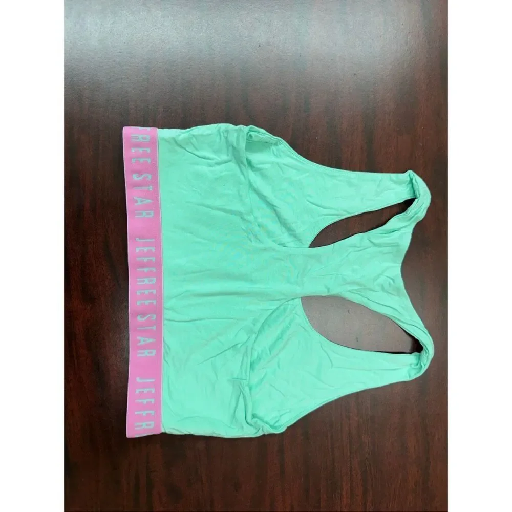 Jeffree Star Mint Green and Pink Lounge Bra Size Medium
